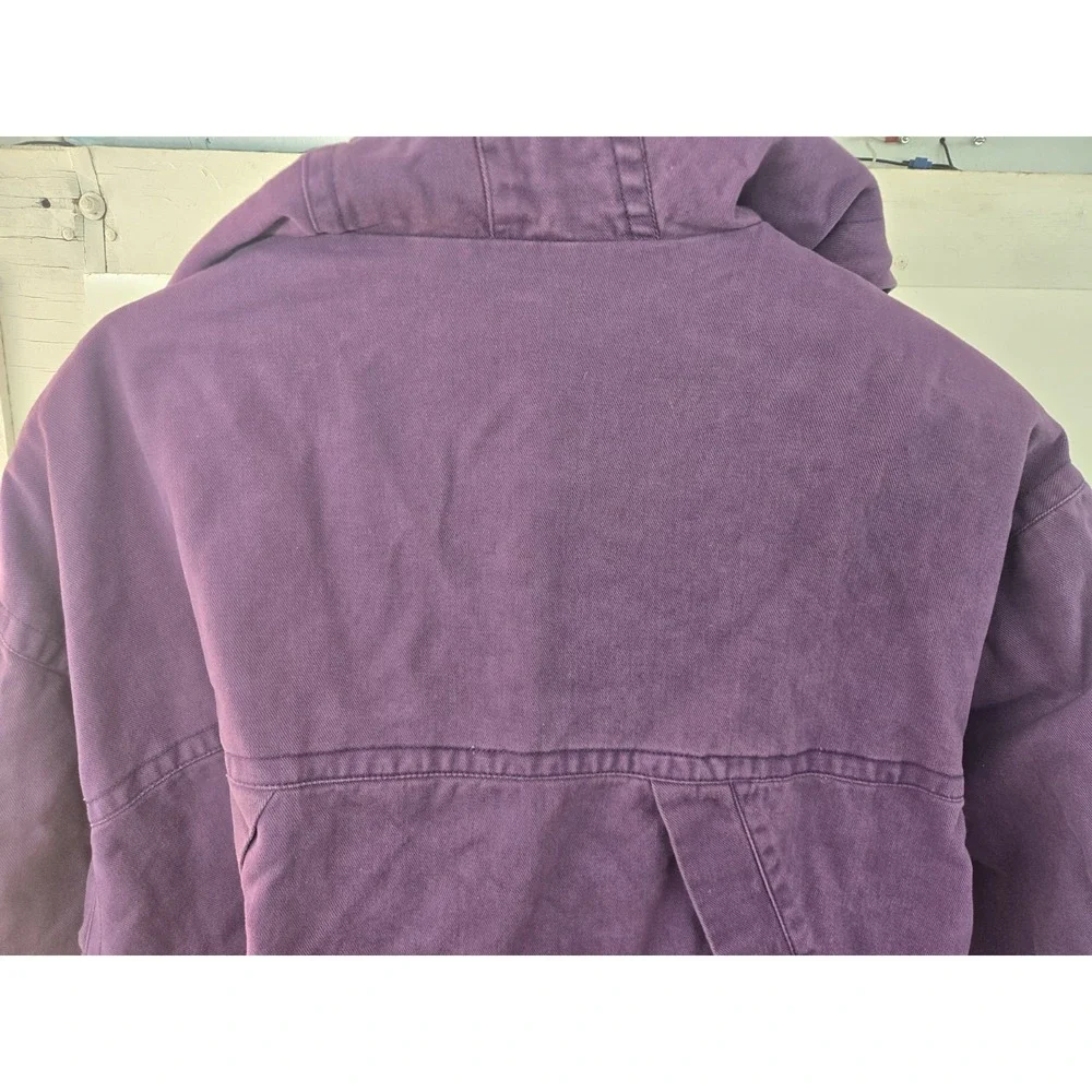 Vintage Mulberry‎ Street Cotton Coat Jacket Womens Large Full Zip Purple